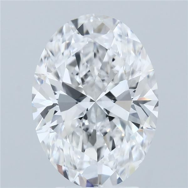4.02 Carat Oval Shaped, Ideal Cut, D Color, VVS2 Clarity, IGI Certified Lab Grown Diamond
