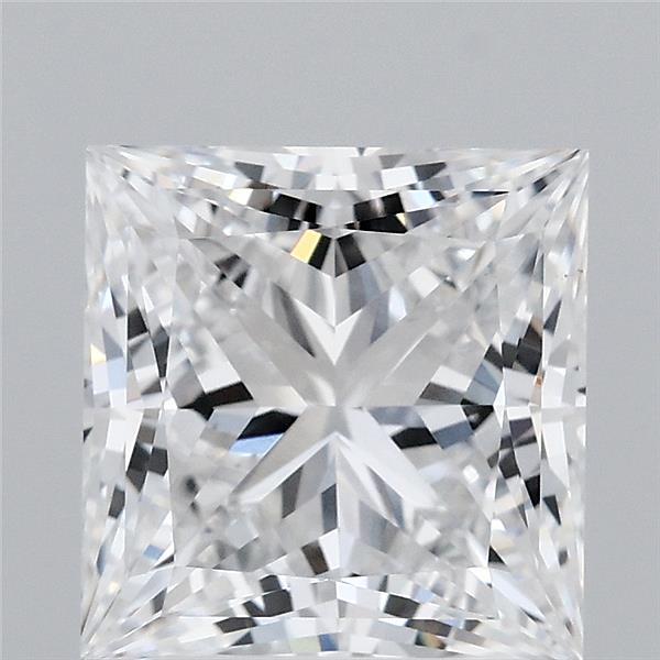 3.18 Carat Princess Shaped, Ideal Cut, D Color, VS1 Clarity, IGI Certified Lab Grown Diamond