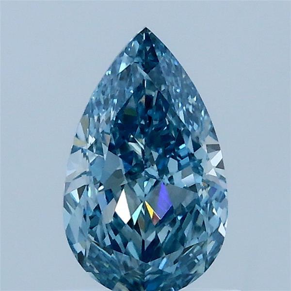 1.00 Carat Pear Shaped, Excellent Cut, FANCY VIVID BLUE Color, VS1 Clarity, IGI Certified Lab Grown Diamond