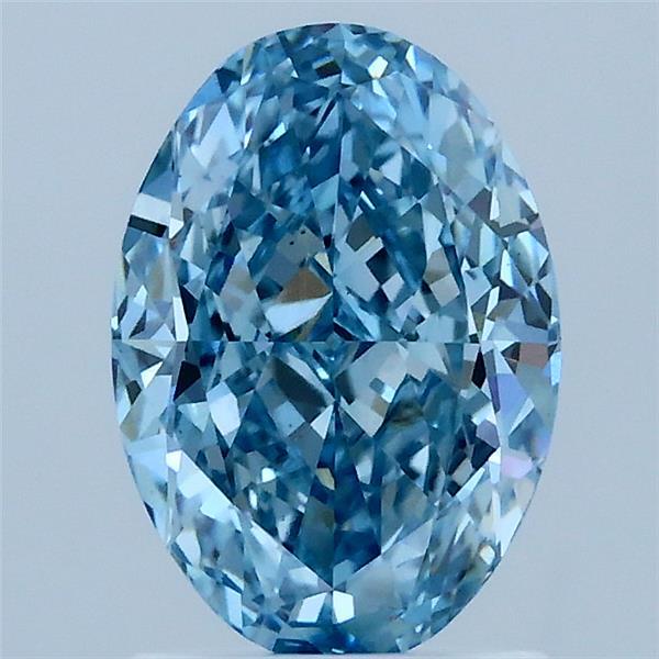 1.70 Carat Oval Shaped, Excellent Cut, FANCY VIVID BLUE Color, VS1 Clarity, IGI Certified Lab Grown Diamond