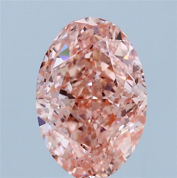 2.04 Carat Oval Shaped, Very Good Cut, FANCY VIVID PINK Color, VS1 Clarity, IGI Certified Lab Grown Diamond
