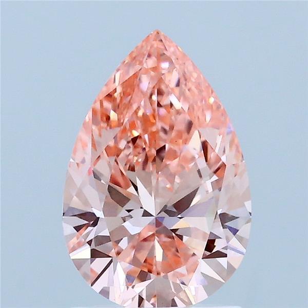 1.50 Carat Pear Shaped, Ideal Cut, FANCY VIVID PINK Color, VS1 Clarity, IGI Certified Lab Grown Diamond