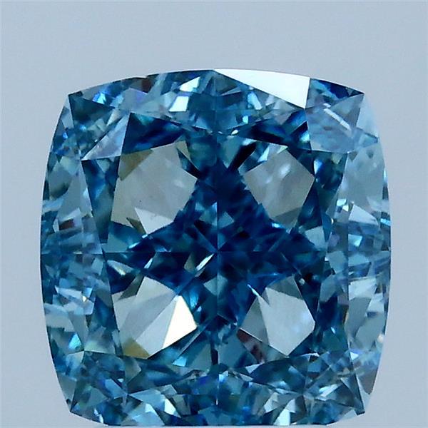 3.11 Carat Cushion Shaped, Excellent Cut, FANCY VIVID BLUE Color, VS1 Clarity, IGI Certified Lab Grown Diamond