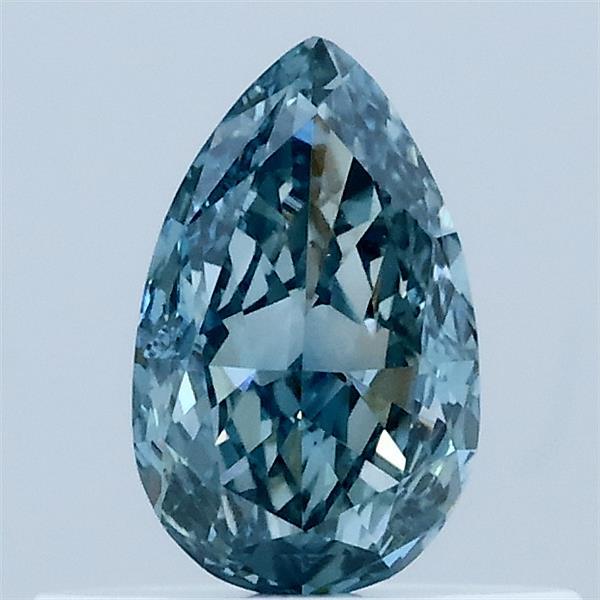 0.38 Carat Pear Shaped, Excellent Cut, FANCY VIVID BLUE Color, VVS2 Clarity, IGI Certified Lab Grown Diamond