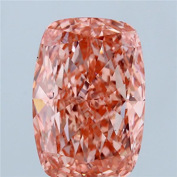 6.26 Carat Cushion Shaped, Ideal Cut, FANCY VIVID PINK Color, VS1 Clarity, IGI Certified Lab Grown Diamond