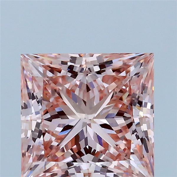 2.07 Carat Princess Shaped, Ideal Cut, FANCY INTENSE PINK Color, VS1 Clarity, IGI Certified Lab Grown Diamond