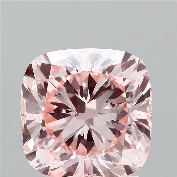 2.35 Carat Cushion Shaped, Ideal Cut, FANCY INTENSE PINK Color, VS1 Clarity, IGI Certified Lab Grown Diamond