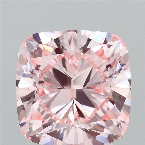 3.00 Carat Cushion Shaped, Ideal Cut, FANCY INTENSE PINK Color, VS1 Clarity, IGI Certified Lab Grown Diamond
