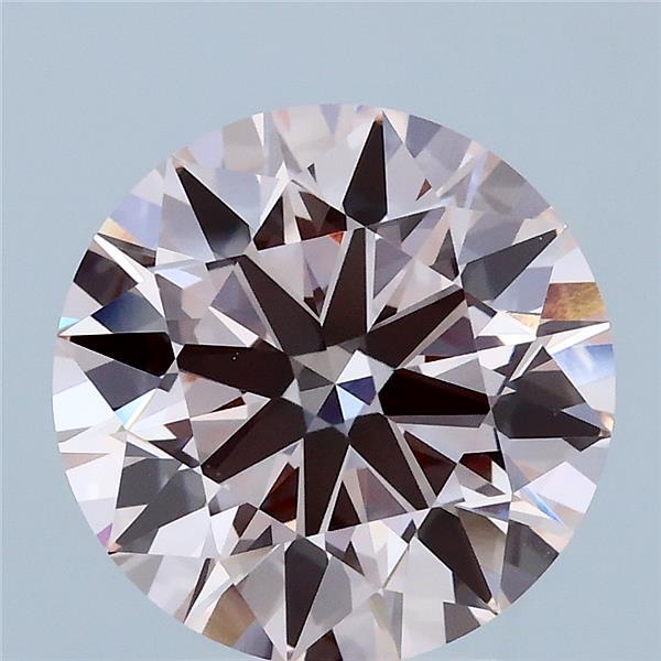 3.48 Carat Round Shaped, Ideal Cut, FANCY INTENSE PINK Color, VVS2 Clarity, IGI Certified Lab Grown Diamond