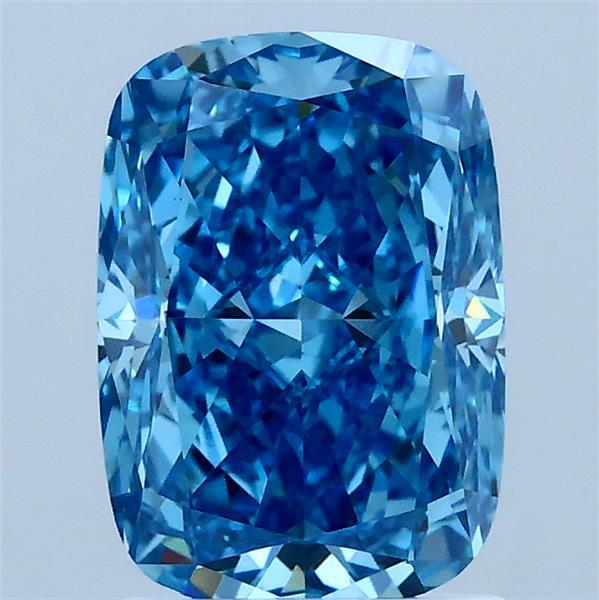 2.01 Carat Cushion Shaped, Excellent Cut, FANCY VIVID BLUE Color, VS1 Clarity, IGI Certified Lab Grown Diamond