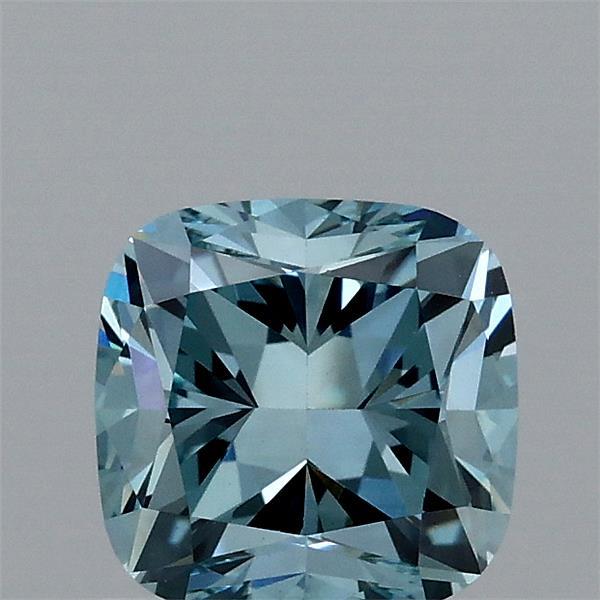 1.20 Carat Cushion Shaped, Very Good Cut, FANCY VIVID BLUE Color, VVS2 Clarity, IGI Certified Lab Grown Diamond