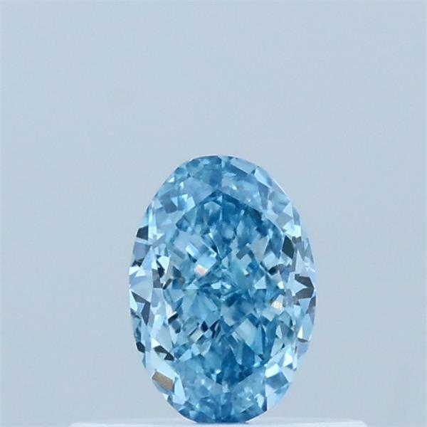 0.39 Carat Oval Shaped, Very Good Cut, FANCY VIVID BLUE Color, VVS2 Clarity, IGI Certified Lab Grown Diamond
