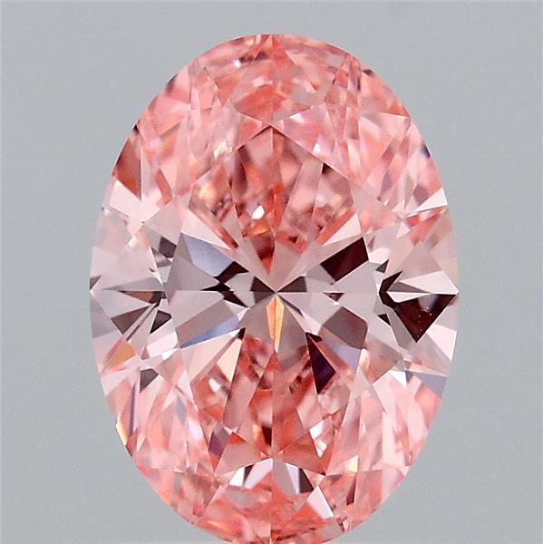 1.56 Carat Oval Shaped, Ideal Cut, FANCY VIVID PINK Color, VVS2 Clarity, IGI Certified Lab Grown Diamond