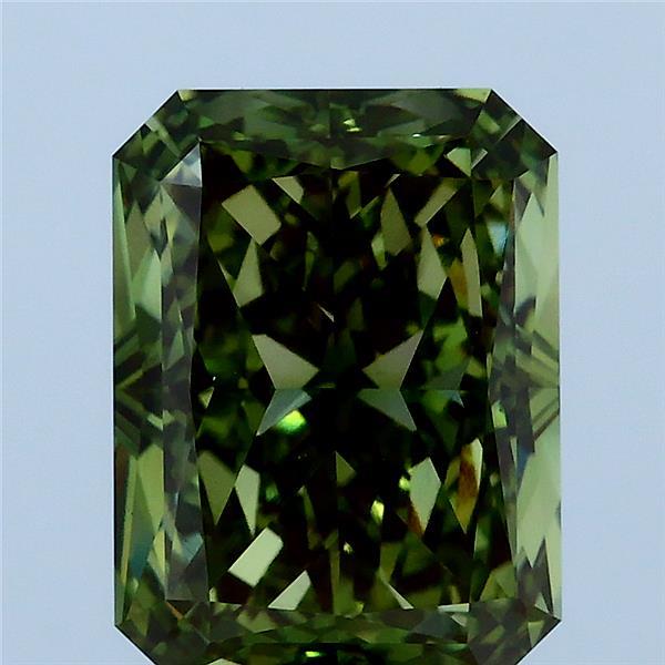 4.01 Carat Radiant Shaped, Ideal Cut, FANCY VIVID GREEN Color, VS1 Clarity, IGI Certified Lab Grown Diamond
