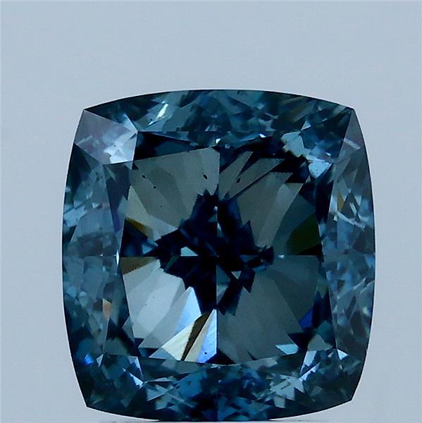 3.15 Carat Cushion Shaped, Ideal Cut, FANCY VIVID BLUE Color, VS2 Clarity, IGI Certified Lab Grown Diamond