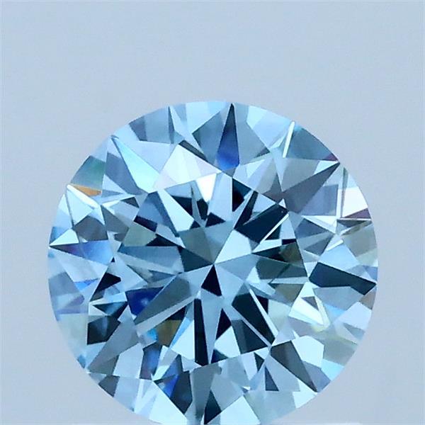 1.03 Carat Round Shaped, Ideal Cut, FANCY VIVID BLUE Color, VS2 Clarity, IGI Certified Lab Grown Diamond