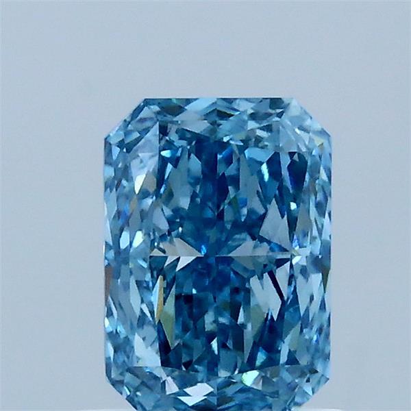 1.02 Carat Radiant Shaped, Ideal Cut, FANCY VIVID BLUE Color, VS1 Clarity, IGI Certified Lab Grown Diamond