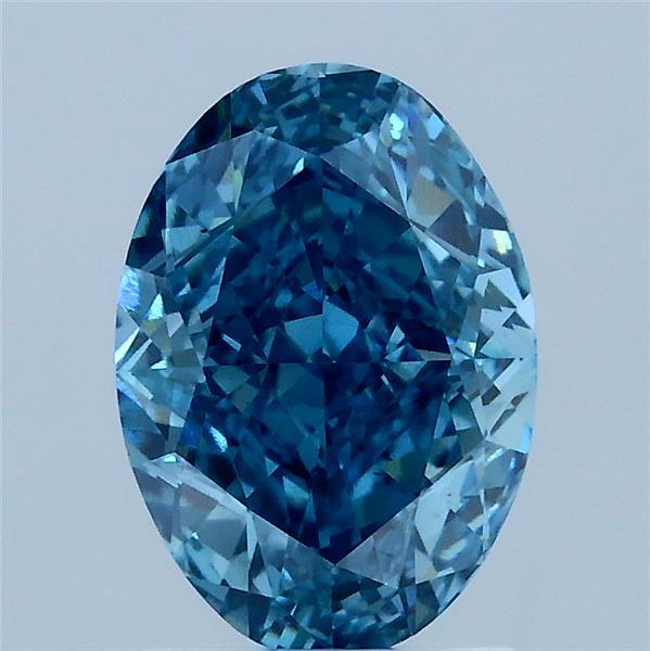 2.15 Carat Oval Shaped, Excellent Cut, FANCY VIVID BLUE Color, VS1 Clarity, IGI Certified Lab Grown Diamond