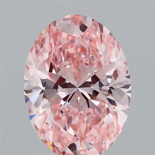 1.45 Carat Oval Shaped, Ideal Cut, FANCY VIVID PINK Color, VS1 Clarity, IGI Certified Lab Grown Diamond