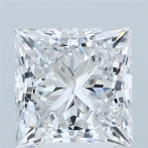 4.03 Carat Princess Shaped, Ideal Cut, E Color, VVS2 Clarity, IGI Certified Lab Grown Diamond