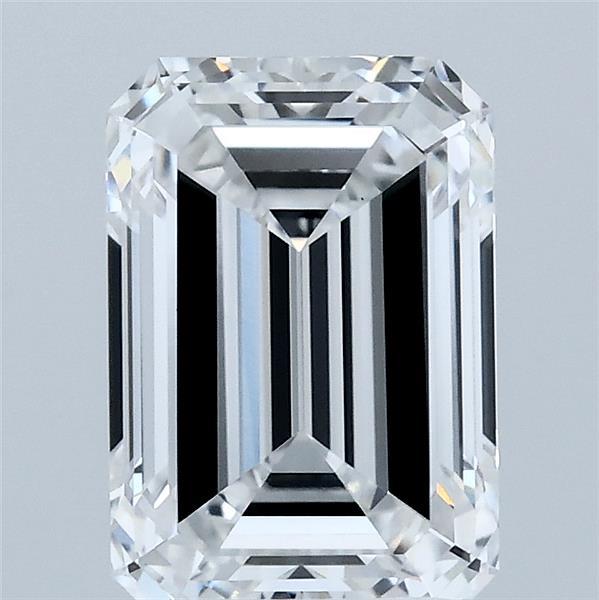 2.58 Carat Emerald Shaped, Ideal Cut, D Color, VS1 Clarity, IGI Certified Lab Grown Diamond