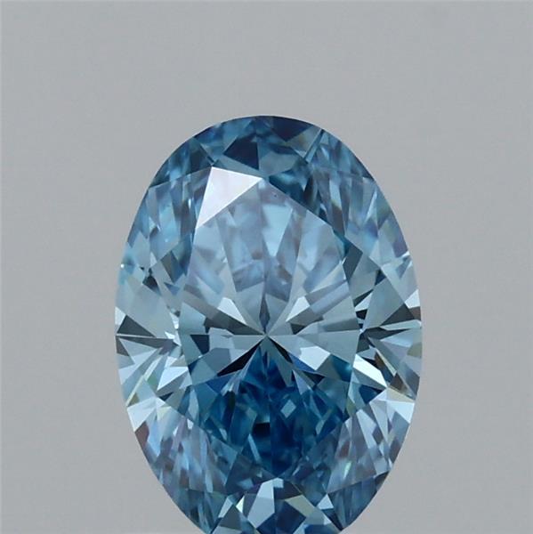 1.05 Carat Oval Shaped, Ideal Cut, FANCY VIVID BLUE Color, VVS2 Clarity, IGI Certified Lab Grown Diamond