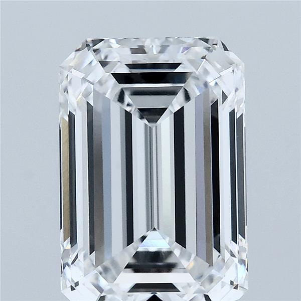 3.58 Carat Emerald Shaped, Ideal Cut, D Color, VVS2 Clarity, IGI Certified Lab Grown Diamond