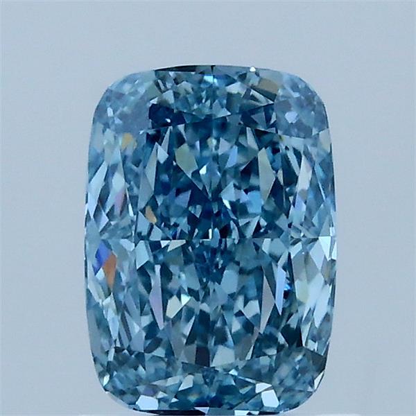 1.07 Carat Cushion Shaped, Ideal Cut, FANCY VIVID BLUE Color, VVS2 Clarity, IGI Certified Lab Grown Diamond