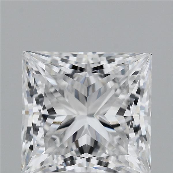 3.12 Carat Princess Shaped, Ideal Cut, D Color, VVS2 Clarity, IGI Certified Lab Grown Diamond