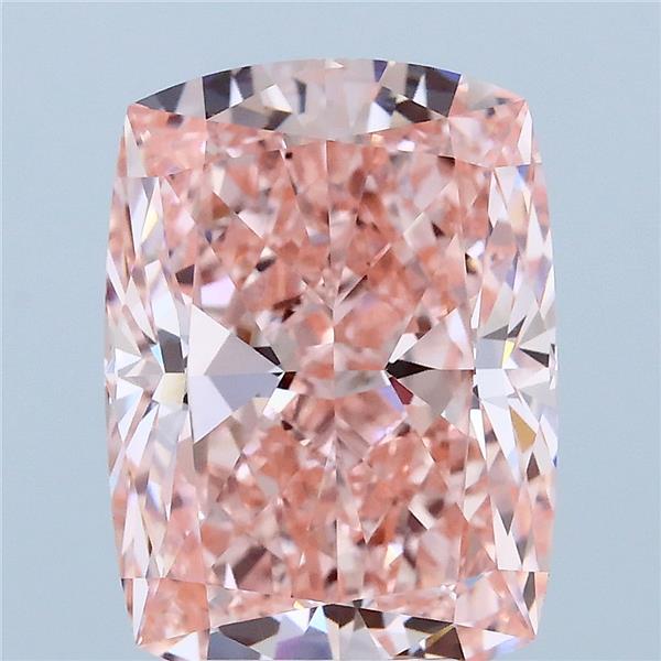 5.00 Carat Cushion Shaped, Ideal Cut, FANCY VIVID PINK Color, VS1 Clarity, IGI Certified Lab Grown Diamond