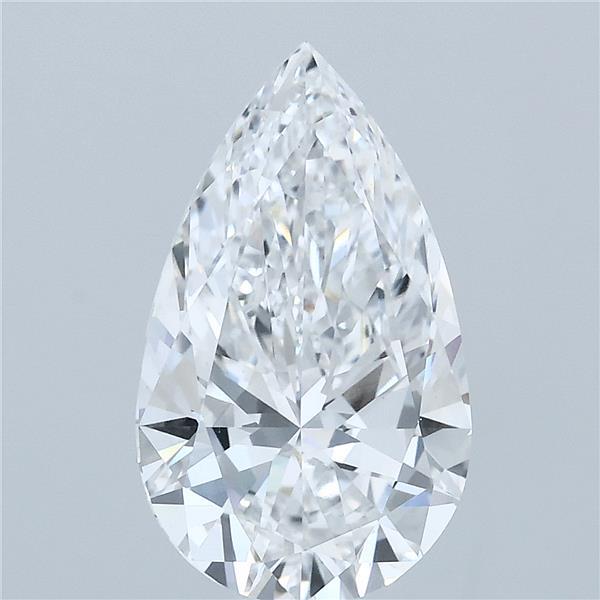 3.01 Carat Pear Shaped, Excellent Cut, D Color, VS1 Clarity, IGI Certified Lab Grown Diamond