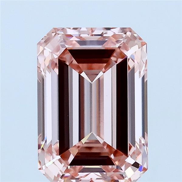 2.06 Carat Emerald Shaped, Ideal Cut, FANCY INTENSE PINK Color, VVS2 Clarity, IGI Certified Lab Grown Diamond