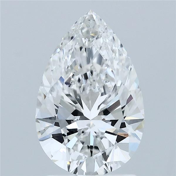 1.58 Carat Pear Shaped, Ideal Cut, F Color, VVS2 Clarity, IGI Certified Lab Grown Diamond
