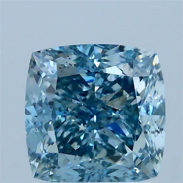 2.09 Carat Cushion Shaped, Ideal Cut, FANCY VIVID BLUE Color, SI1 Clarity, IGI Certified Lab Grown Diamond