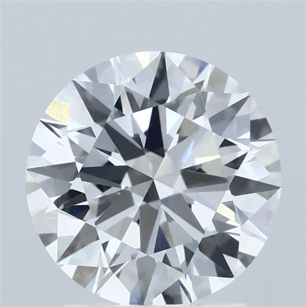 2.03 Carat Round Shaped, Ideal Cut, D Color, VVS2 Clarity, IGI Certified Lab Grown Diamond