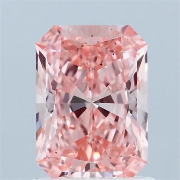 1.14 Carat Radiant Shaped, Ideal Cut, FANCY VIVID PINK Color, VS2 Clarity, IGI Certified Lab Grown Diamond