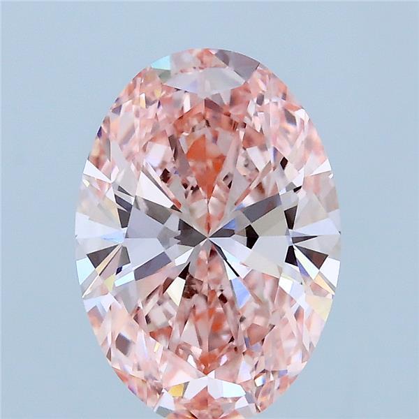 2.21 Carat Oval Shaped, Ideal Cut, FANCY VIVID PINK Color, VVS2 Clarity, IGI Certified Lab Grown Diamond