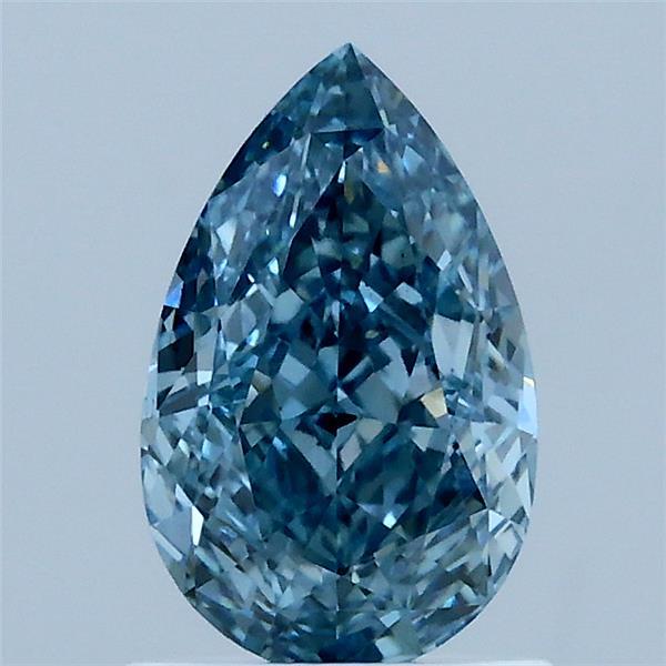 1.19 Carat Pear Shaped, Excellent Cut, FANCY VIVID BLUE Color, VS1 Clarity, IGI Certified Lab Grown Diamond