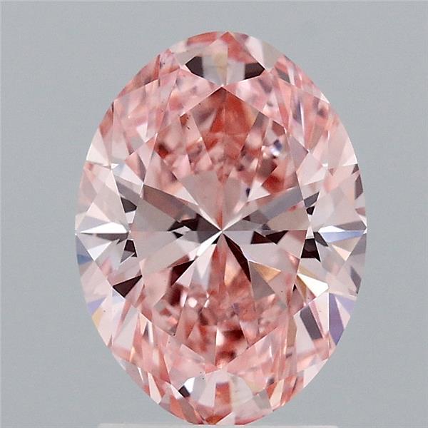 2.02 Carat Oval Shaped, Ideal Cut, FANCY VIVID PINK Color, VS2 Clarity, IGI Certified Lab Grown Diamond