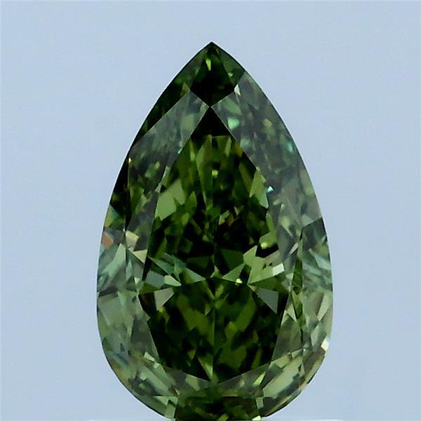 1.06 Carat Pear Shaped, Excellent Cut, FANCY VIVID GREEN Color, VS1 Clarity, IGI Certified Lab Grown Diamond