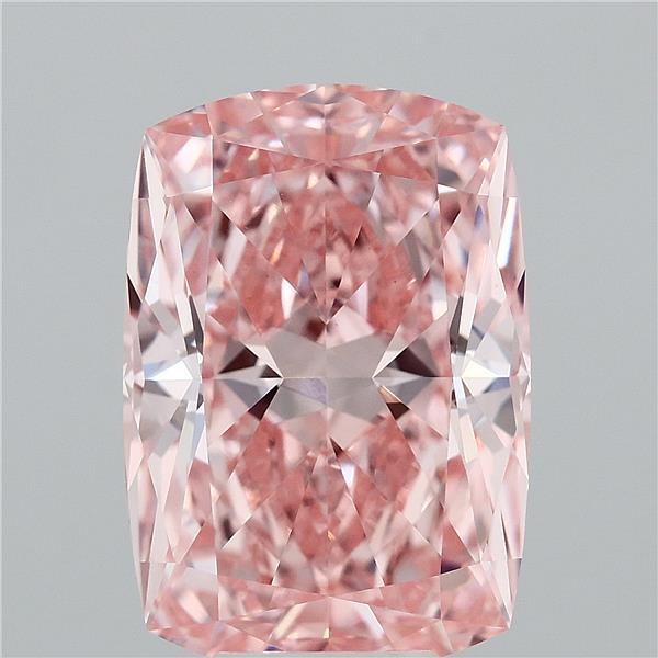 7.08 Carat Cushion Shaped, Ideal Cut, FANCY VIVID PINK Color, VS1 Clarity, IGI Certified Lab Grown Diamond