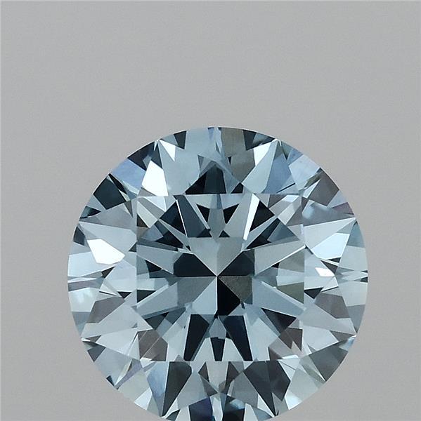 2.21 Carat Round Shaped, Excellent Cut, FANCY VIVID BLUE Color, VS1 Clarity, IGI Certified Lab Grown Diamond