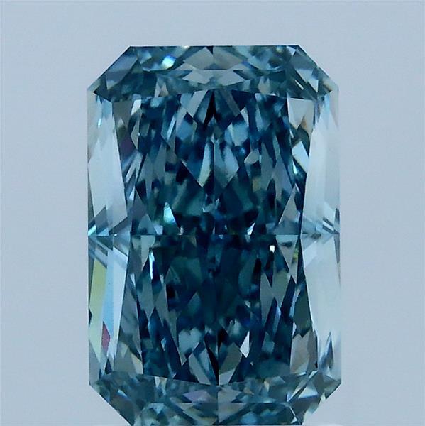 2.01 Carat Radiant Shaped, Ideal Cut, FANCY VIVID BLUE Color, VS1 Clarity, IGI Certified Lab Grown Diamond