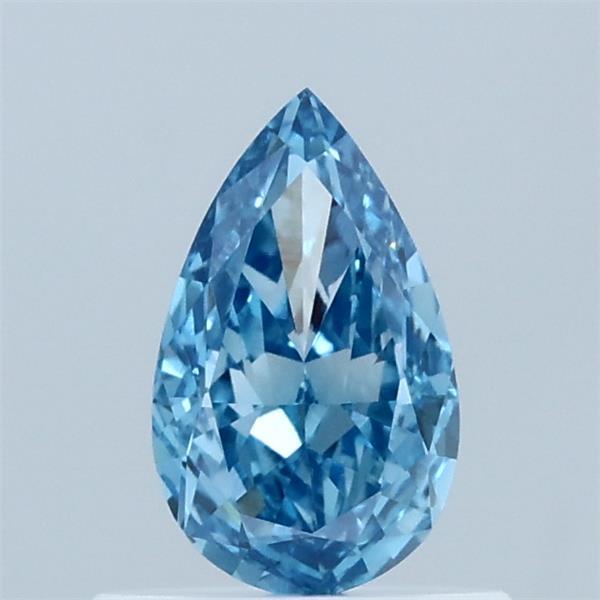 0.58 Carat Pear Shaped, Ideal Cut, FANCY VIVID BLUE Color, VVS2 Clarity, IGI Certified Lab Grown Diamond