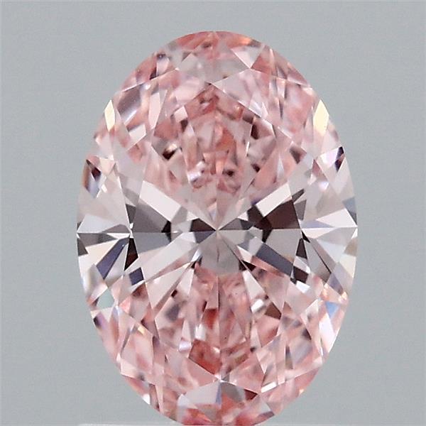 1.13 Carat Oval Shaped, Ideal Cut, FANCY VIVID PINK Color, VVS2 Clarity, IGI Certified Lab Grown Diamond