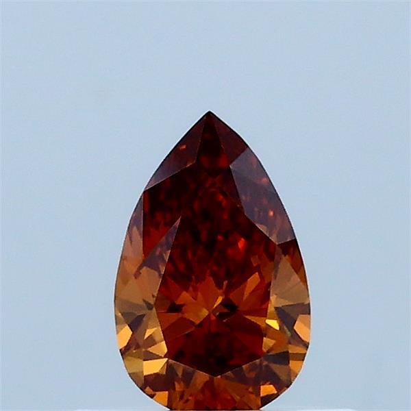 0.38 Carat Pear Shaped, Ideal Cut, FANCY DEEP ORANGE Color, VS1 Clarity, IGI Certified Lab Grown Diamond