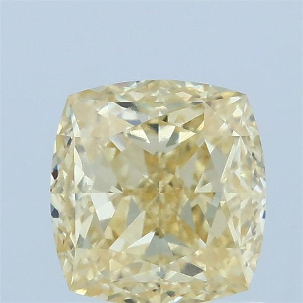 1.51 Carat Cushion Shaped, Ideal Cut, FANCY YELLOW Color, VVS2 Clarity, IGI Certified Lab Grown Diamond