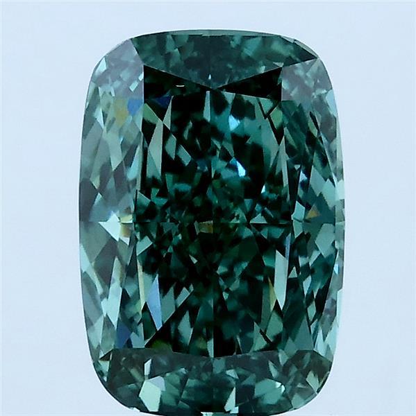 2.02 Carat Cushion Shaped, Ideal Cut, FANCY VIVID GREEN Color, VS1 Clarity, IGI Certified Lab Grown Diamond