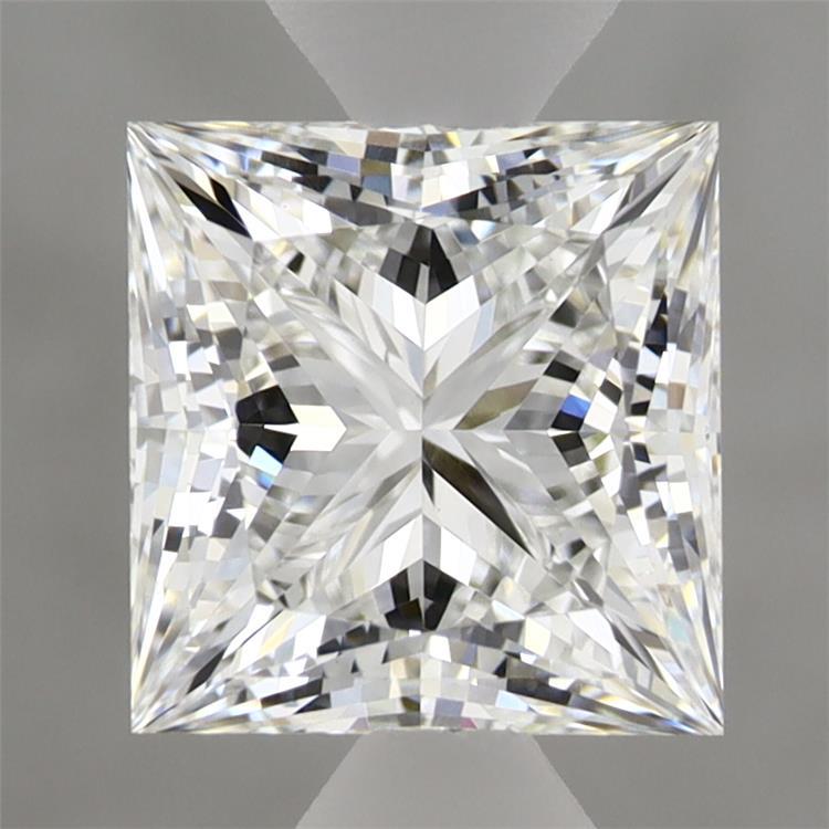 2.10 Carat Princess Shaped, Ideal Cut, E Color, VVS2 Clarity, IGI Certified Lab Grown Diamond