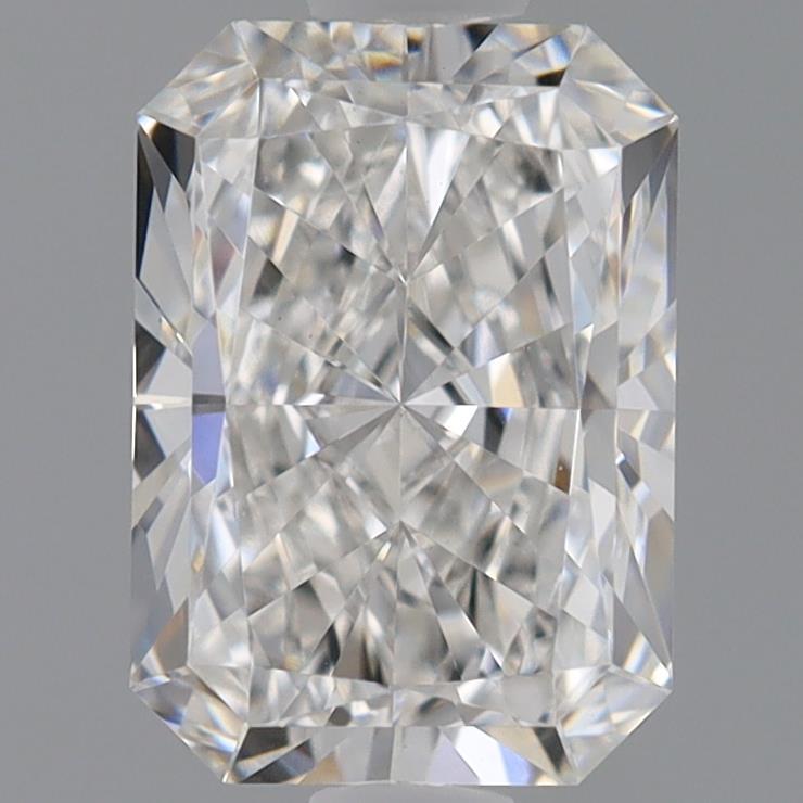 0.97 Carat Radiant Shaped, Ideal Cut, F Color, VVS2 Clarity, IGI Certified Lab Grown Diamond